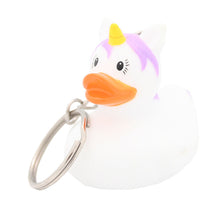 Load image into Gallery viewer, Keychain Unicorn Duck, white 4.5 cm
