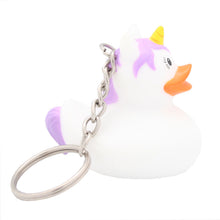 Load image into Gallery viewer, Keychain Unicorn Duck, white 4.5 cm
