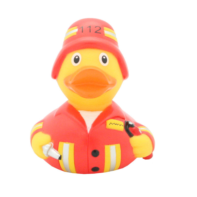 Firefighter Duck, red