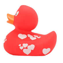 Load image into Gallery viewer, Red Duck with white hearts
